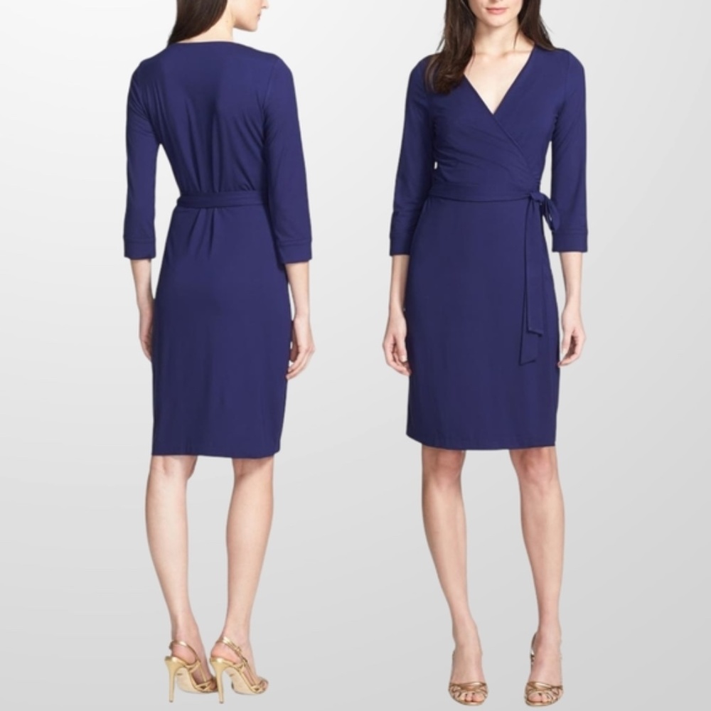 Diane von Furstenberg New Julian Two Stretch-Jersey Wrap Dress size 8